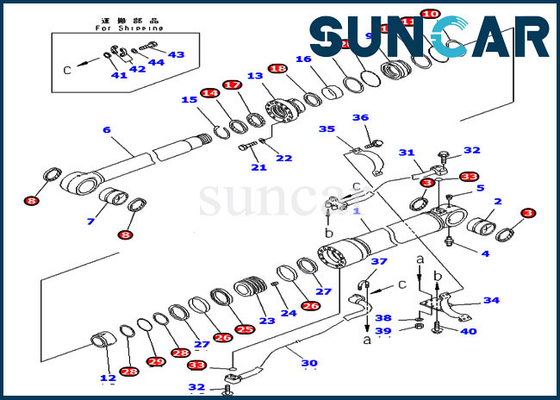 Beli 707-99-58080 Kit Perbaikan Segel Silinder Cocok untuk PC300LC-7 PC300-8 Versi Luar Negeri Peralatan Komatsu online manufacture