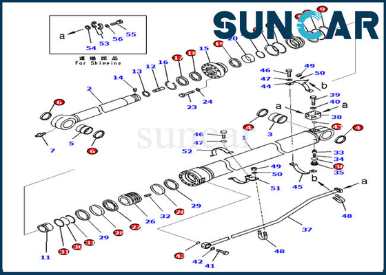 Beli Kit Servis Arm Cylinder 707-99-72350 7079972350 Excavator PC300-8 Kit Segel Minyak Komatsu online manufacture