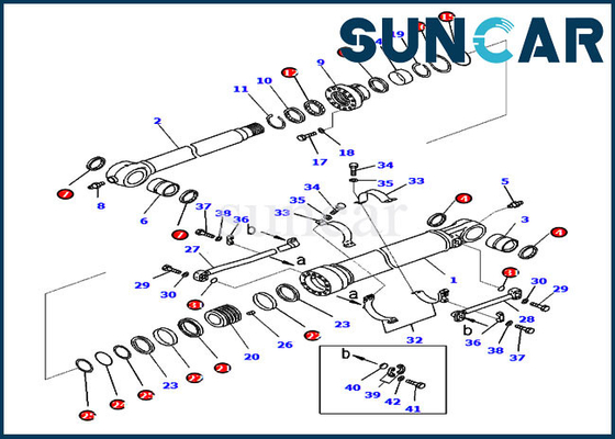 Beli 707-99-59630 Bucket Cylinder Seal Kit Kit Servis Excavator Ketahanan Aus Untuk PC300-8 Komatsu online manufacture