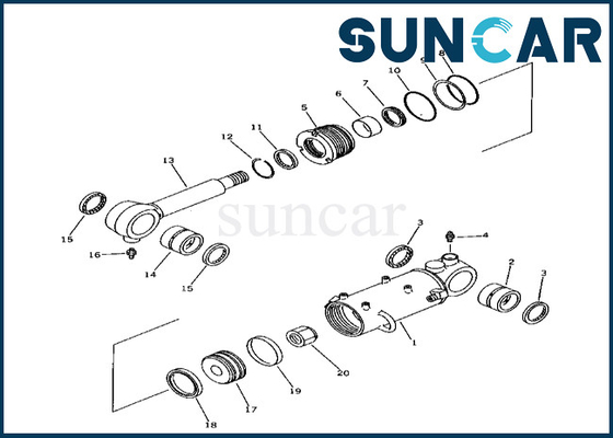 Beli Blade Cylinder Seal Kit 21X-63-02050 21X6302050 Untuk PC38UU-1 Komatsu Blade Cylinder Repair Kit online manufacture