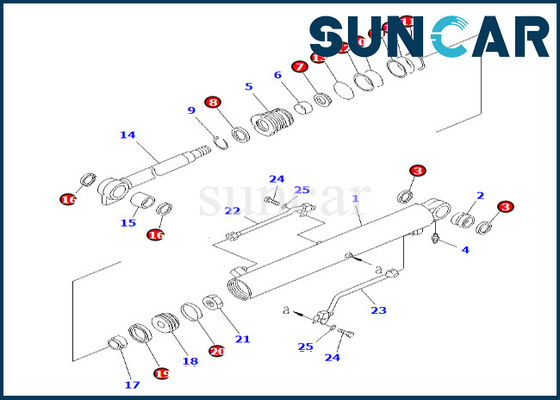 Beli Kit Layanan Boom Cylinder 707-98-25600 7079825600 Untuk PC38UU-2 Kit Penyegelan Silinder Boom Komatsu online manufacture