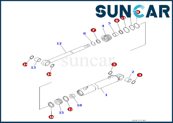 Beli 707-98-23860 7079823860 Minyak Dan Tahan Aus Geser Silinder Seal Kit Komatsu Untuk PC38UU-3 PC45MR-1 PC45MRX-1 online manufacture