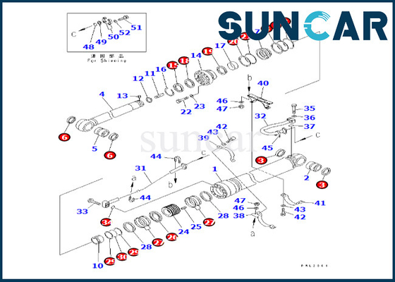 Beli 707-99-77140 7079977140 Arm Cylinder Seal Kit Komatsu Cocok untuk PC300LL-7E0 PC350LL-7E0 PC390LL-10 online manufacture