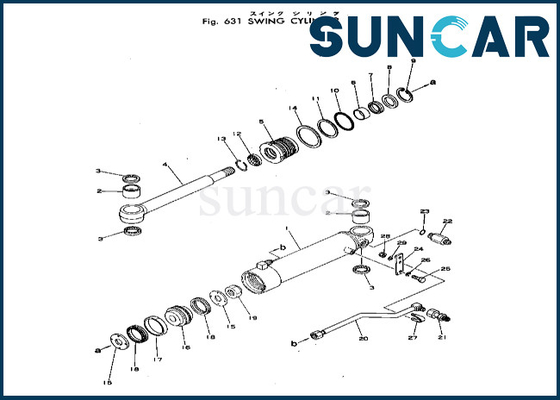 Beli Swing Cylinder Seal Kit Swing Cylinder Sealing Kit 20T-63-86103 20T6386103 Komatsu Cocok untuk PC40-1 online manufacture