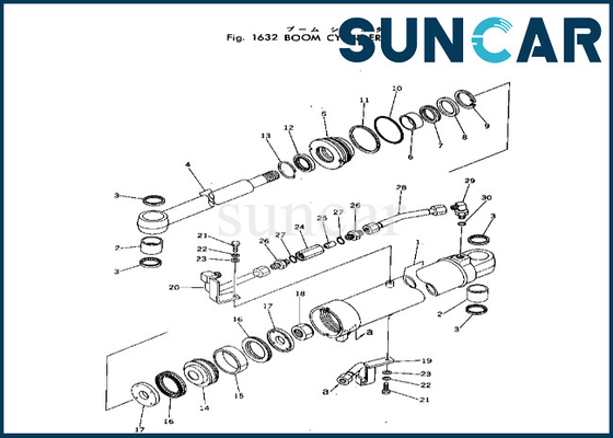 Beli Kit Segel Silinder Boom 20T-63-56103 20T6356103 Komatsu Cocok untuk PC40-2 Kit Penyegelan Silinder Boom online manufacture