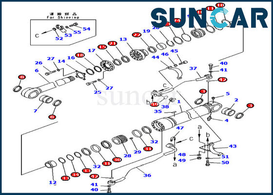 Beli 707-99-65210 Komatsu Boom Seal Perbaikan Kit Untuk PC400-7 PC400LC-7 Suku Cadang Layanan Pengganti Excavator online manufacture
