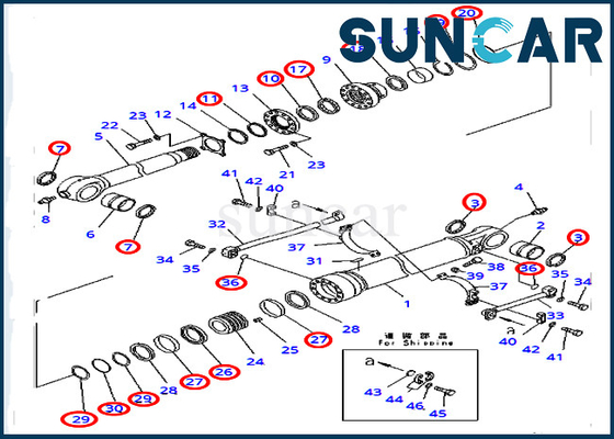 Beli PC400-7 PC400LC-7 Komatsu 707-99-72290 7079972290 Kit Segel Perbaikan Excavator Bucket Silinder Hidrolik online manufacture