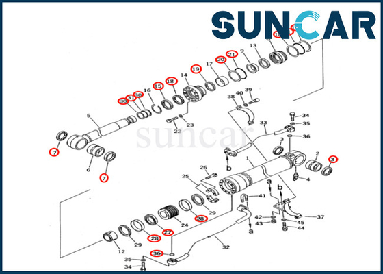 Beli Komatsu 7079967121 707-99-67121 Kit Segel Silinder Boom Cocok untuk PC400 PC400-5 PC400-5C PC400LC online manufacture