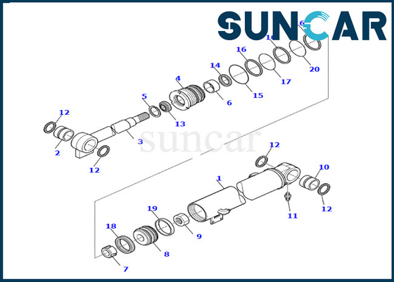 Beli Terlaris Boom Cylinder Seal Kit Perbaikan Boom Cylinder Seal Kit 878000659 Komatsu Untuk PC45R-8 online manufacture