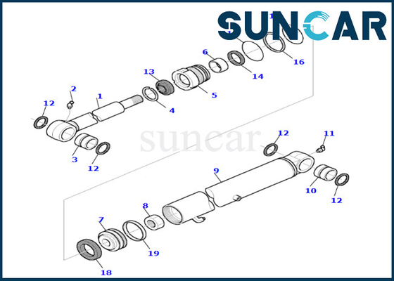 Beli Kit Segel Silinder Bucket 878000660 Berkualitas Tinggi Cocok untuk PC45R-8 Kit Segel Perbaikan Silinder Bucket online manufacture