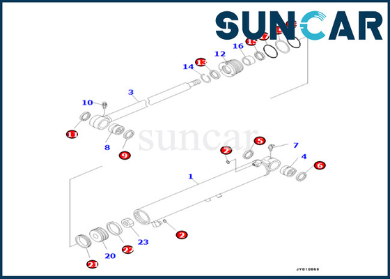 Beli Kit Servis Boom Swing Cylinder Komatsu 707-98-29680 7079829680 Boom Swing Cylinder Seal Kit Untuk PC55MR-3 PC55MR-5 online manufacture