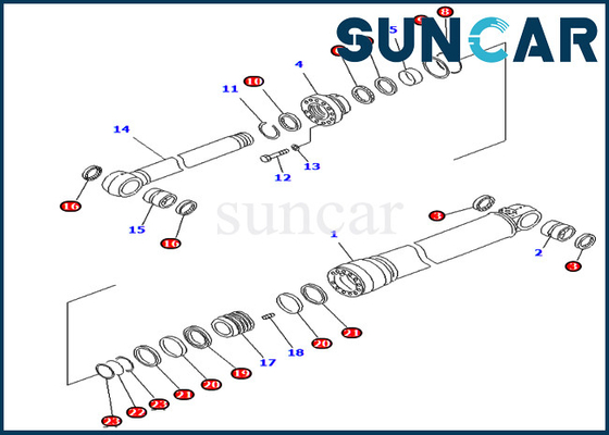 Beli 707-99-68500 7079968500 Service Kits Silinder Offset Cocok Untuk Komatsu PC400LC-6Z Model Excavator Seal Kit online manufacture