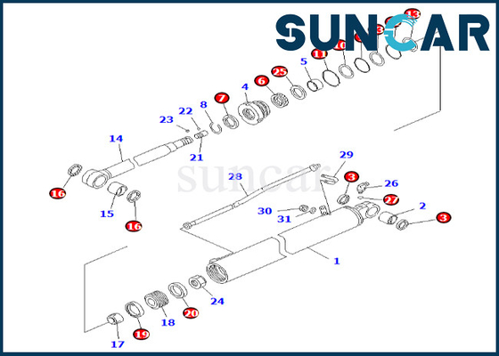 Beli 707-99-35290 7079935290 Kit Segel Lengan Silinder Berkualitas Tinggi untuk PC60-7 Kit Layanan Silinder Lengan Komatsu online manufacture