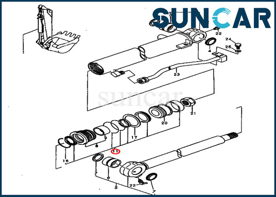 Beli Kit Perbaikan Silinder Hidraulik Bucket YM172964-72360 Cocok untuk Bagian Dalam PC40FR-1 PC40FR-2 Komatsu online manufacture
