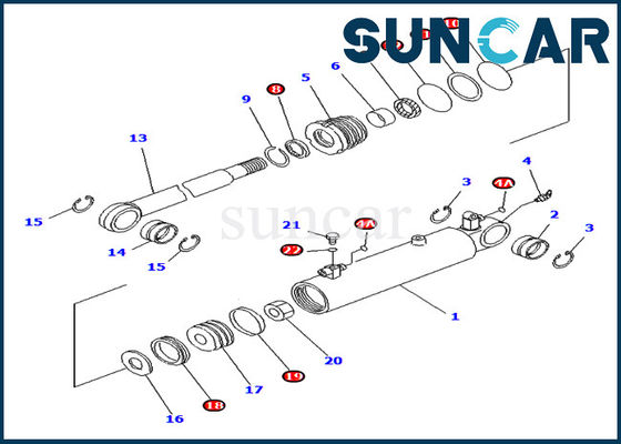 Beli 707-98-13610 7079813610 Angle Cylinder Seal Kit Cocok Untuk PC40MR-1 PC45MR-1 Komatsu Bagian Dalam online manufacture