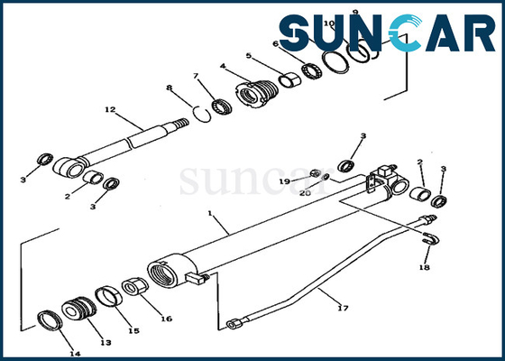 Beli Arm Cylinder Seal Kit 20T-63-02021 20T-63-02021 Cocok Untuk PC40-5 Model Komatsu Service Kit online manufacture