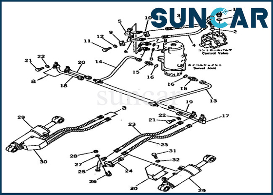 Beli Kit Servis Komatsu PC40-3 20T-63-96100 20T6396100 Kit Perbaikan Segel Silinder Blade online manufacture