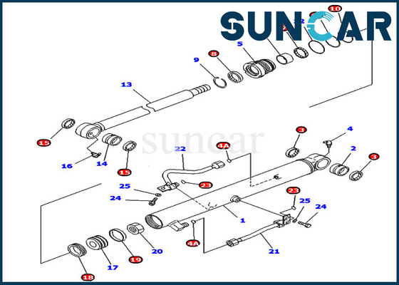 Beli 707-98-15740 7079815740 Kit Segel Minyak Komatsu Untuk Silinder Bucket PC40MR-1 PC40MRX-1 Bagian Dalam online manufacture
