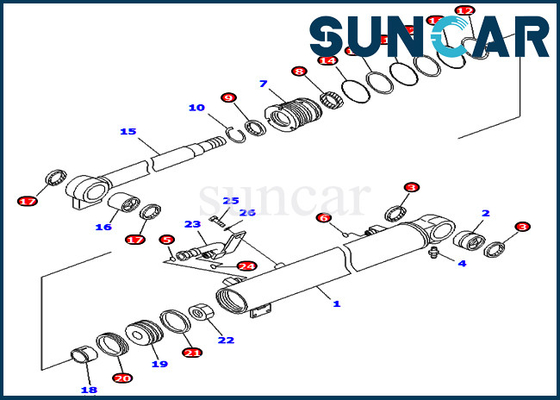 Beli Kit Penyegelan Boom 707-98-29500 Kit Perbaikan Segel Silinder Cocok untuk Spesifikasi Luar Negeri. PC40MR-2 PC50MR-2 Komatsu online manufacture