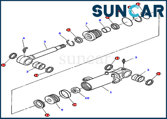 Beli 878000418 Blade Cylinder Seal Repair Kit Untuk Suku Cadang Servis Excavator PC45R-8 PC45-1 Komatsu online manufacture