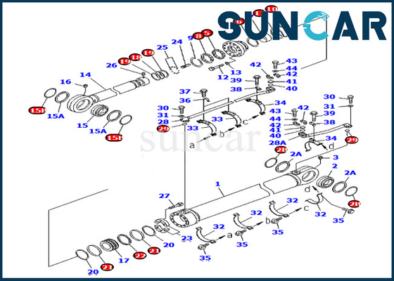 707-99-78730 7079978730 Arm Cylinder Seal Kit Kit Perbaikan Untuk Versi Luar Negeri PC750-7 PC750-6 Komatsu
