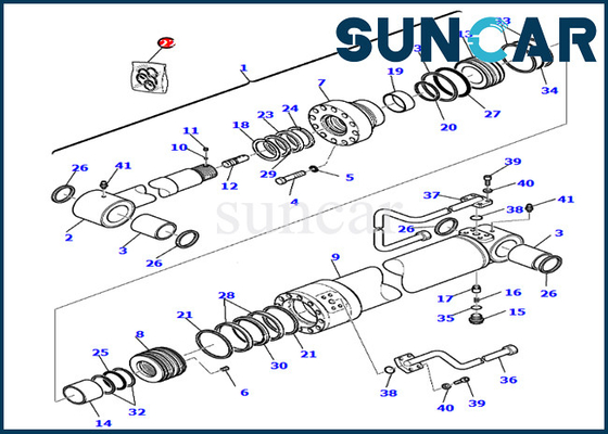 707-99-27740 7079927740 Lengan Silinder Minyak Seal Kit Untuk 2-Piece Boom Model PC75R-2 PW75R-2 Komatsu