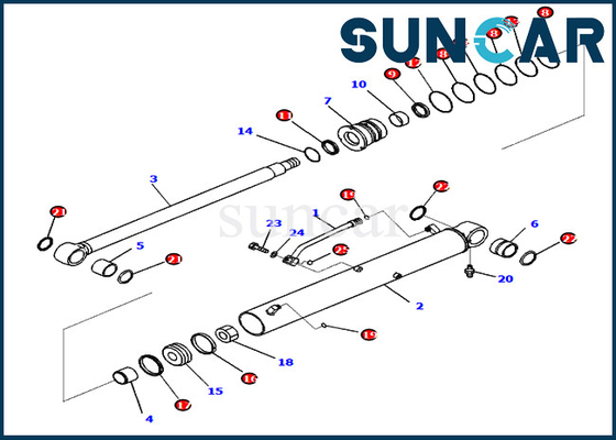 721-98-00670 Kit Segel Silinder Hidraulik Boom 7219800670 PC78US-10 Kit Servis Komatsu