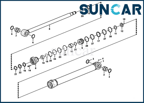 Service Kit VOE14516933 VOE 14516933 Kit Perbaikan Seal Cylinder Boom Untuk SUNCARVO.L.VO EC140D Alat Berat
