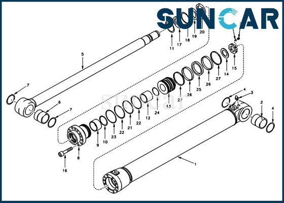 Kit Segel Minyak Boom VOE14501680 VOE 14501680 Kit Perbaikan Silinder Hidraulik Cocok Model EC140 SUNCARVO.L.VO