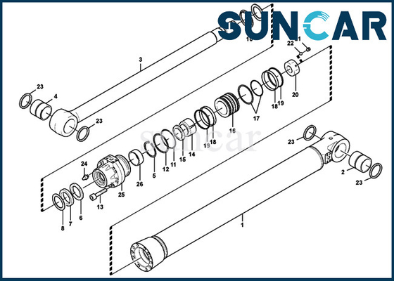 VOE14589336 Kit Servis Boom Cylinder VOE 14589336 EC700B EC700C SUNCARVO.L.VO Seal Kits
