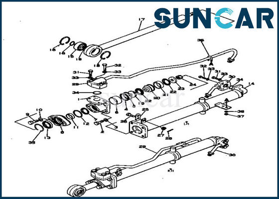 101-870-0510 Kit Penggantian Segel Blade Hidraulik Cocok untuk D20A-3 Komatsu Dozer