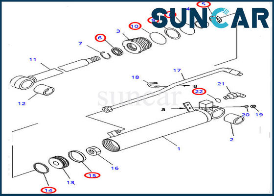 707-98-23080 Pemangkasan Silinder Perbaikan Seal Kit Untuk Bulldozer D31E-20 D31P-20 Komatsu