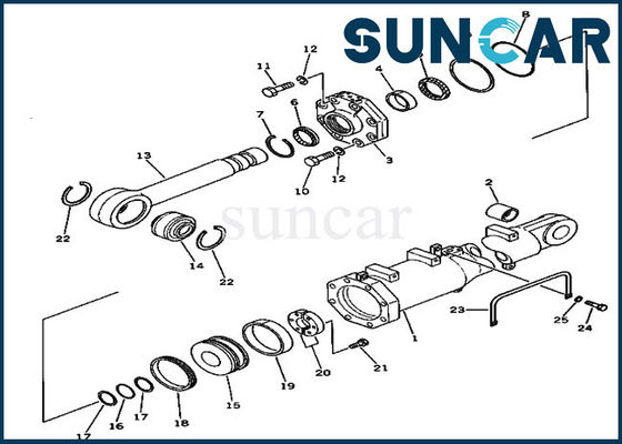 707-98-56610 Blade Lift Seal Kit Kit Perbaikan Silinder Cocok untuk D375A-2 Komatsu Bulldozer