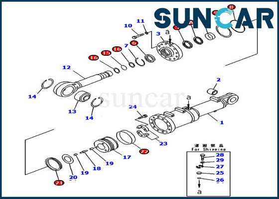 707-99-81010 Blade Tilt 7079981010 Komatsu Cylinder Seal Repair Kit Untuk Pitch Dozer