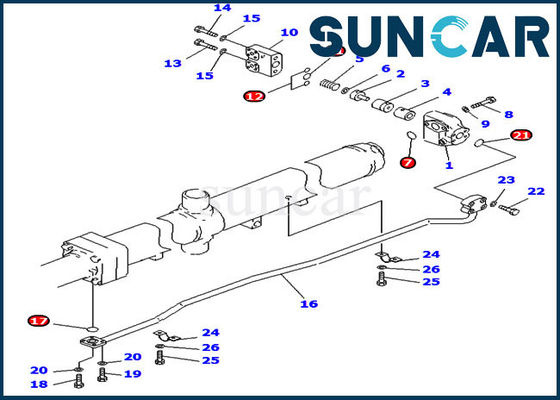 707-99-67430 Blade Lift Sealing Kit Kit Servis Silinder Cocok untuk D475A-3 D475A-2 Komatsu