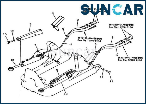 707-98-41010 7079841010 Blade Lift Cylinder Seal Kit Untuk Komatsu Power Angle Tilt Dozer