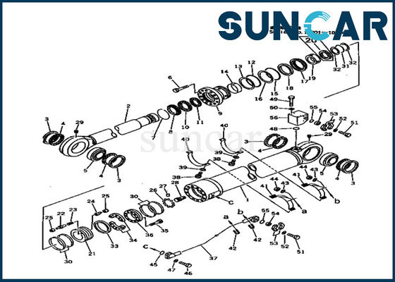 707-99-89200 Kit Segel Silinder Lengan Hidrolik Untuk Komatsu PC1000-1 Suku Cadang Model Berat