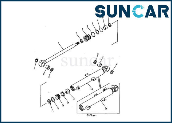 707-00-50310 Komatsu Boom Cylinder Seal Kit Untuk Kit Layanan Penggantian Excavator PC05-1