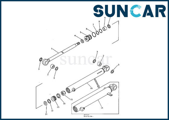 707-00-50320 Komatsu Arm Hidrolik Cylinder Assy Seal Kit Cocok untuk mesin Excavator PC05-1