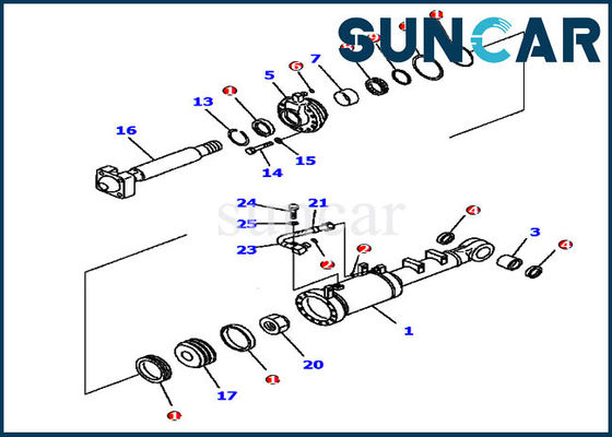 707-99-52160 Kit Servis Kemiringan 7079952160 Kit Segel Silinder Komatsu Cocok untuk Dozer D61EX-15