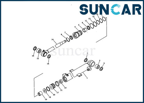 707-00-50660 Komatsu PC05-6 Mini Excavator Model Boom Cylinder Perbaikan Bagian Dalam Sealing Kit