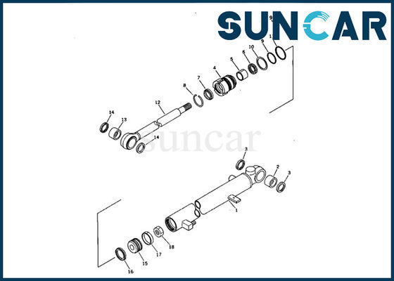 707-00-50670 Arm Cylinder Sealing Kit Komatsu PC05-6 Seal Repair Kit Pengganti Mini Excavator
