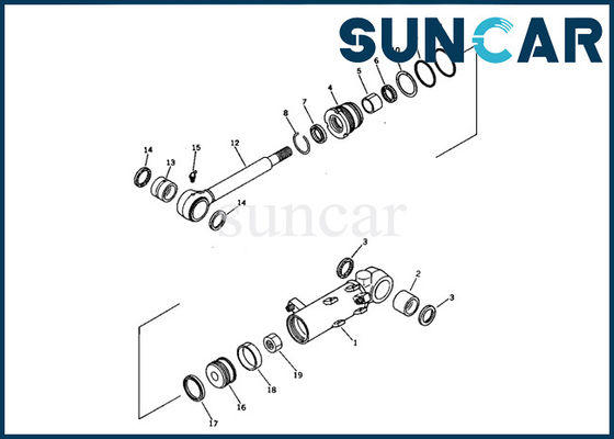 707-00-60390 Komatsu Blade Cylinder Seal Kit Untuk Mini Excavator PC05-6 Kit Perbaikan Ketahanan Minyak Dalam