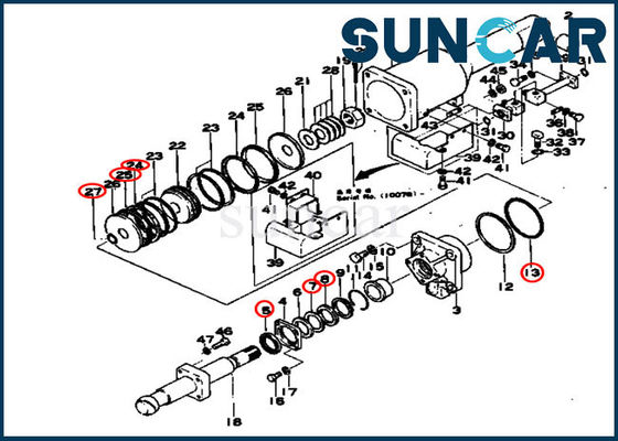 150-81-05010 Kit Servis Silinder Miring 1508105010 Kit Perbaikan Segel Untuk D80A-12 D85A-12 Komatsu