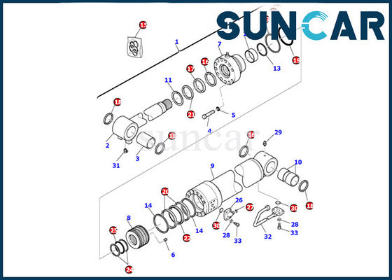 707-99-41300 Segel Hidrolik PC110R-1 Blade Cylinder Seal Kit Gasket Kit Untuk Komatsu Excavator