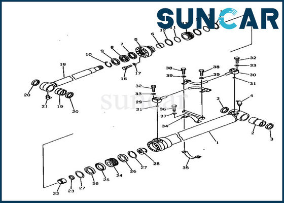 707-98-43530 Dump Cylinder Seal Kit Cocok untuk Komatsu CD110R-1 PC128UU-2 Excavator Sealing Kit
