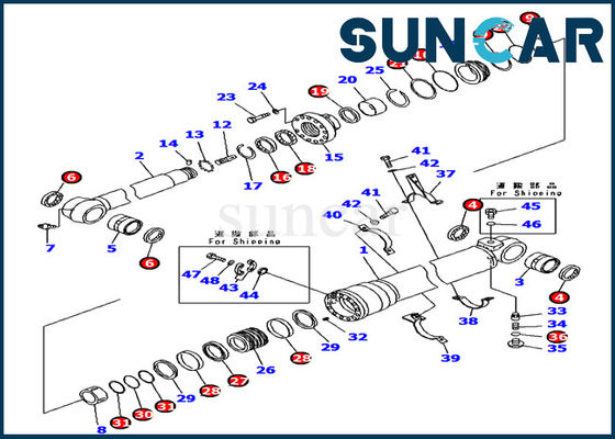 707-99-46420 Komatsu PC160LC-7-E0 Arm Cylinder Seal Kit Suku Cadang Hidrolik kit layanan excavator