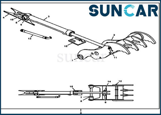 Kit Segel Silinder Hidrolik AT383237 Untuk 120D 130G John Deere Excavator Kit Jempol Hidrolik Langsung
