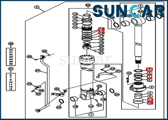 4639939 Kit Segel Penggantian Bucket Kit Servis Silinder Cocok untuk 270CLC 2554 John Deere