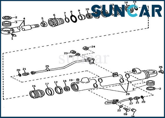 Excavator 690B JOHN DEERE AR105309 Boom Repair Seal Kit Kit Servis Silinder